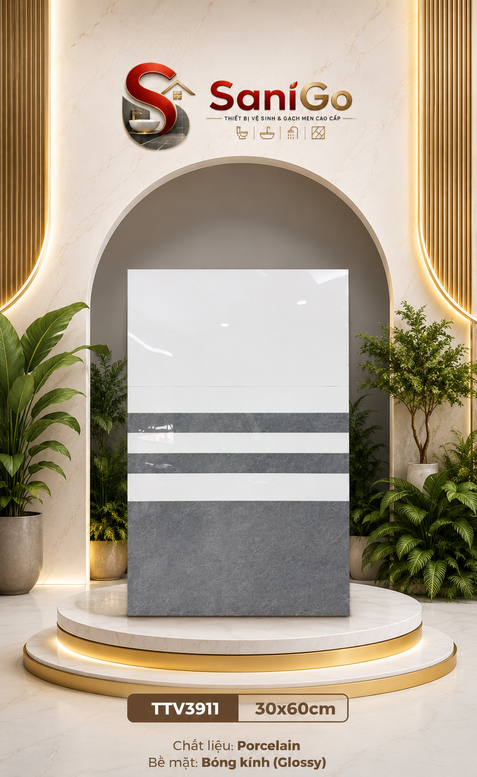 Gạch Ốp Tường Porcelain 30×60 TTV3911