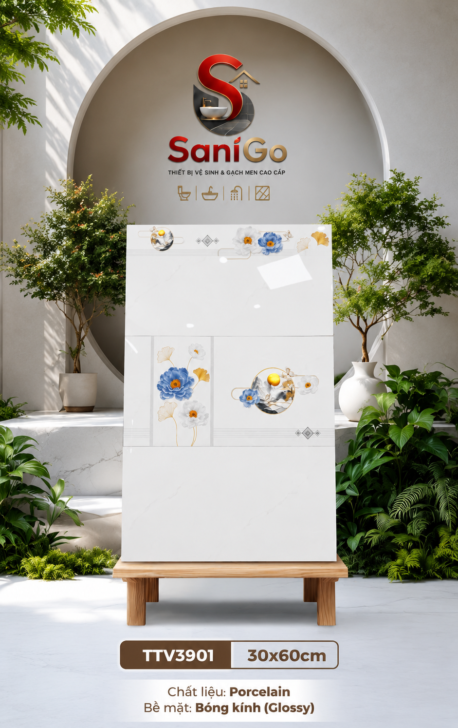 Gạch Ốp Tường Porcelain 30x60 TTV3901