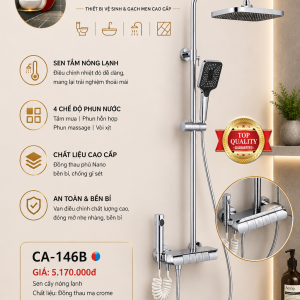 Sen Cây Nóng Lạnh CA-146B – 4 Chế Độ Nước, Mạ Chrome Sáng Bóng