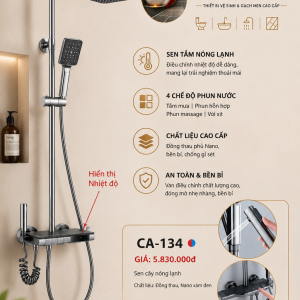 Sen Cây Nóng Lạnh CA-134 – Hiển Thị Nhiệt Độ, 4 Chế Độ Phun Nước