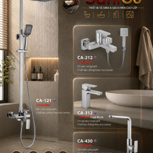 Bộ Sưu Tập Sen Vòi Mạ Chrome – Thiết Kế Vuông Hiện Đại