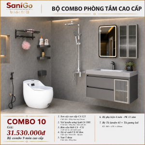 Combo Phòng Tắm 10 – Bộ Thiết Bị 9 Món Cao Cấp, Phong Cách Hiện Đại
