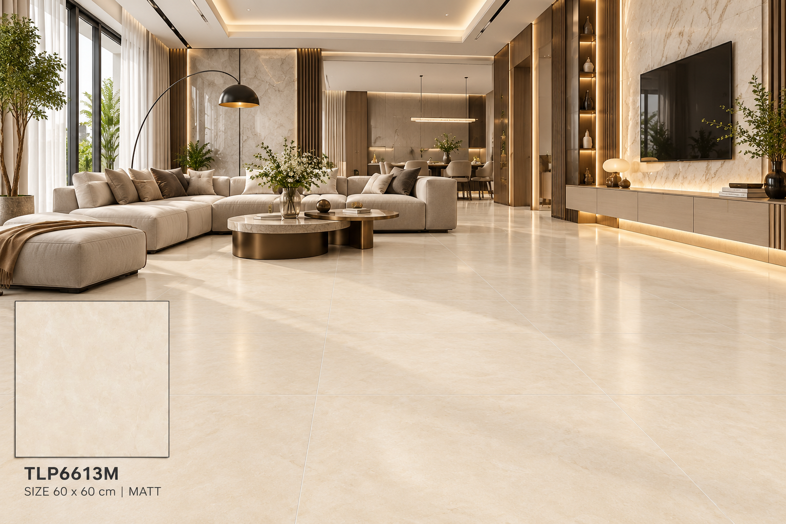 Gạch Lát Nền Đá 60X60 Matt Satin – TLP6613M - Ảnh 3