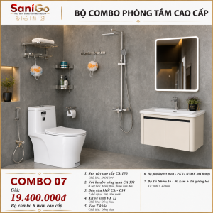 Combo Phòng Tắm 07 – Bộ Thiết Bị 9 Món Cao Cấp, Đồng Bộ