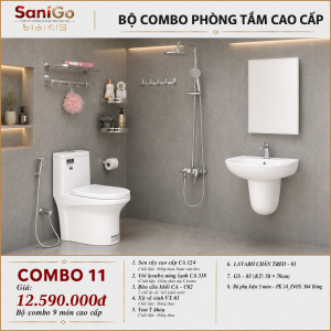 Combo thiết bị phòng tắm SaniGo 11 – Bộ 9 món cao cấp