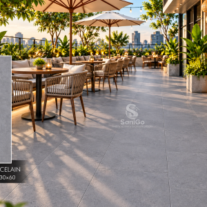 GẠCH SÂN VƯỜN 30×60 PORCELAIN – MATT ÁNH KIM