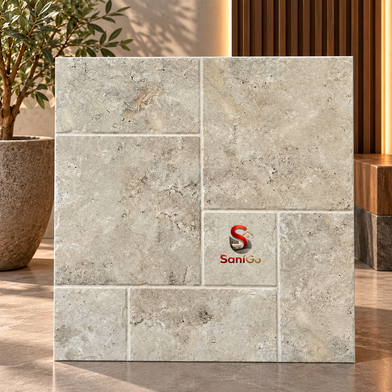 Gạch 60×60 Nhập Khẩu Trung Quốc Giả Đá Limestone 03
