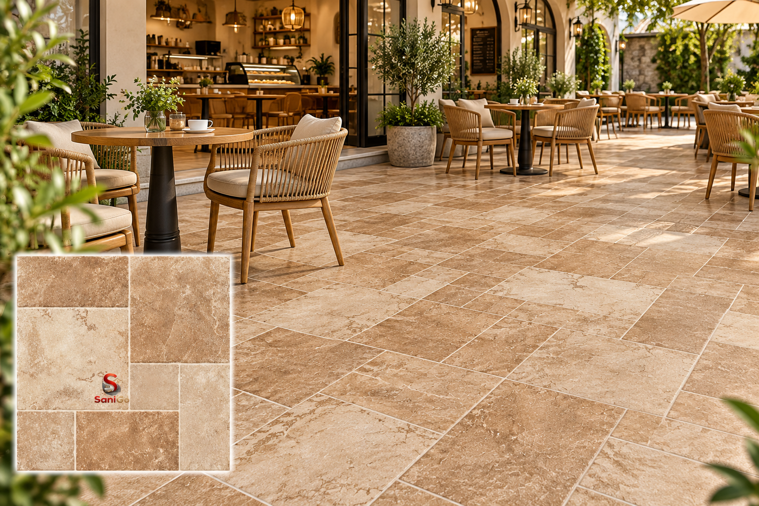 Gạch 60×60 Nhập Khẩu Trung Quốc Giả Đá Limestone-08 - Ảnh 5