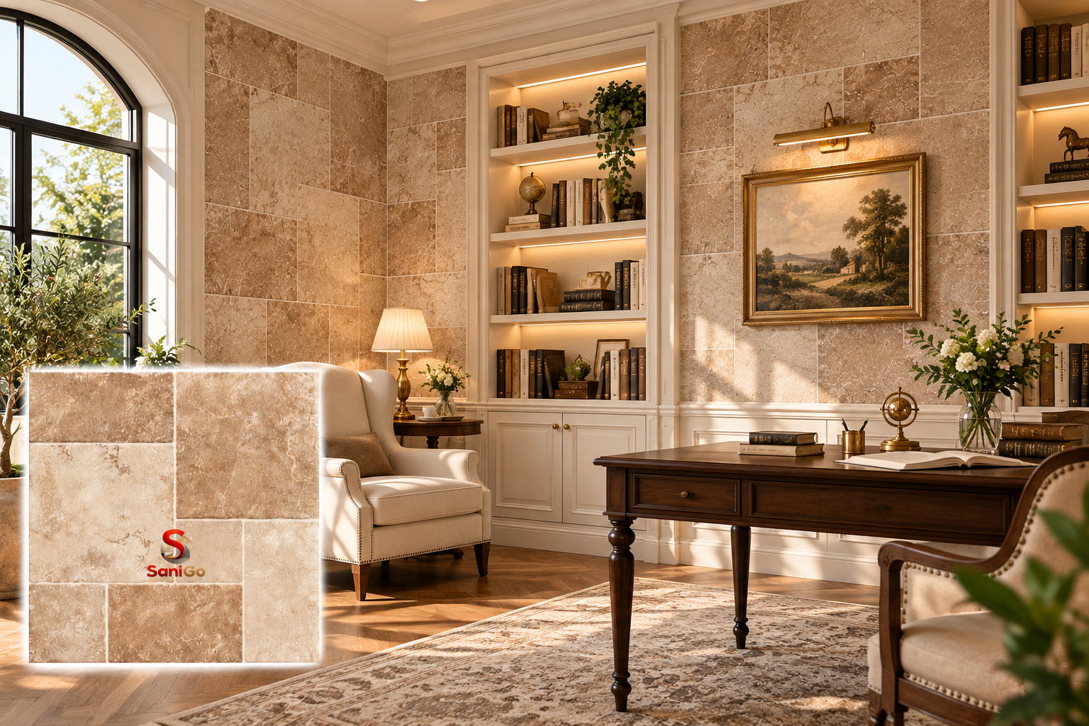 Gạch 60×60 Nhập Khẩu Trung Quốc Giả Đá Limestone-08 - Ảnh 3